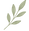Decorative watercolor green leaf branch